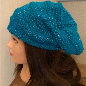 Hand knitted slouchy beanie